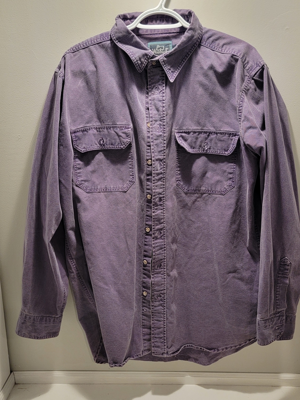 Woolrich Purple Button-Up Shirt Vtg Soft